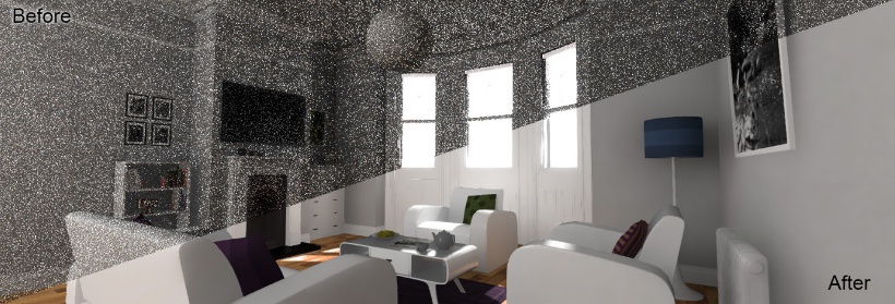 An Efficient Denoising Algorithm for Global Illumination
